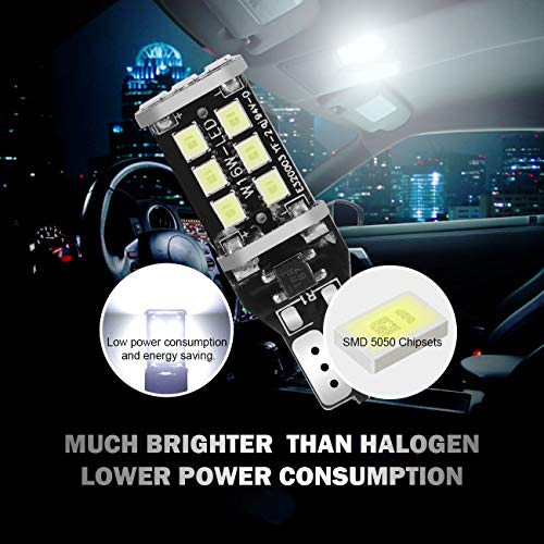 Auxbeam T15 Led Light Bulb 921 LED Bulb W16W 800LM HID White for Backup