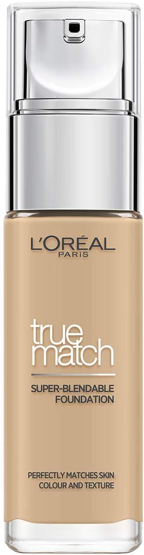 L'Oreal Paris Foundation True Match Liquid Foundation 3N with Hyaluronic Acid & SPF 16 30ml, Beige, 30 ml (Pack of 1)