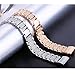 bayite Bling Bands Compatible Fitbit Charge 2, Replacement Metal Bands with Rhinestone Bracelet, Rose Gold