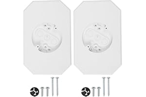 KETTKEL Vinyl Siding Mounting Blocks,Outdoor Light Siding Mount Block with Built-in Electrical Box Siding Mounting Plate for 1/2 inch Lap Double and 4 inch Siding (2, White, 1/2 inch Lap Siding)