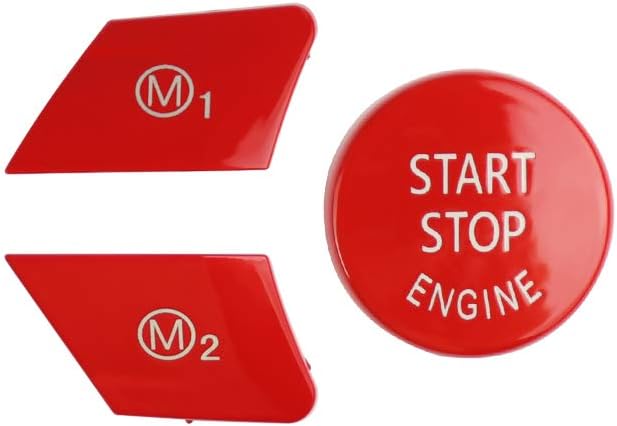 Maxiou Steering Wheel M1 M2 with Start Stop Button Replace Personalized Mode Button for M3 M4 M5 M6 X5M X6M F80 F82 F83 F10 F15 F16 F21 F30 F32 F33 F36 F06 F12 (M1+M2+Start)