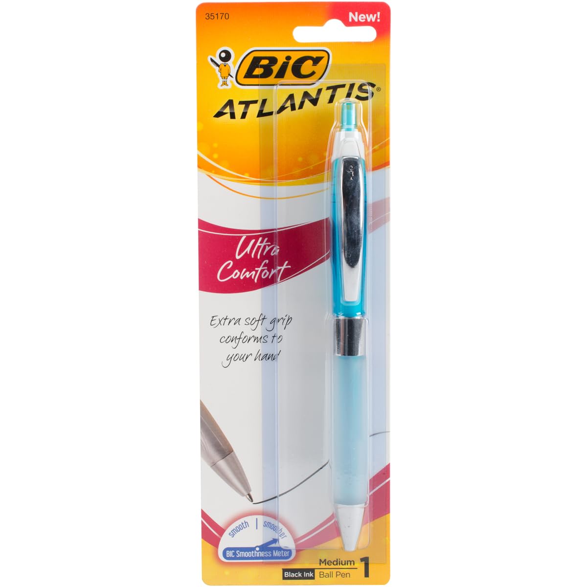 Photo 1 of BIC Glide Ultra Comfort Retractable Ballpoint Pens, Medium Point (1.0mm), Black, Assorted Barrel Colors, 1-Count Pack