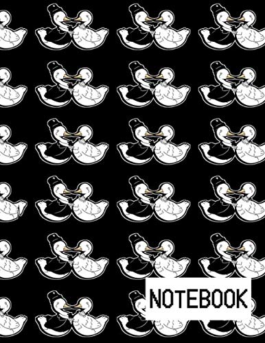 NOTEBOOK: Black and White Kissing Ducks | College Ruled | Blank Lined Notebook | Journal | Diary by Yanna's Art and Publishing
