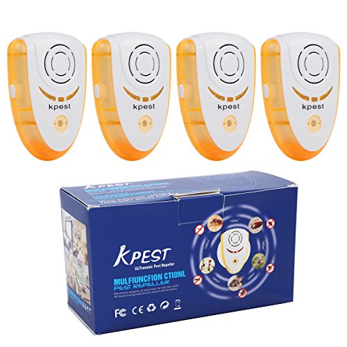 Kpest Ultrasonic Pest Repeller Pest Control,Electronic Plug In Pest Repellent For Mosquitos,Bugs,Mice,Roaches,Rats,Spiders,Other Insects,Non-toxic Environment-friendly, Humans & Pets Safe