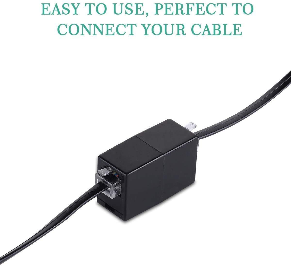 Coupler Telephone,SHONCO 2Pack RJ11 6P4C Inline Couplers,Phone Line