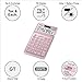 CASIO JW-200SC 12-Digit Calculator, Tax & Exchange, Dual Powe Professional Percentage Calculation (Pink)