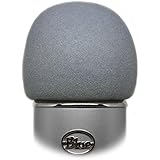Professional Foam Windscreen for Blue Yeti - Covers Other Large Microphones, such as MXL, Audio Technica and Many More - Quality Sponge Material Makes This The Perfect Pop Filter for your Mic - Silver
