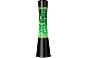 zhrisezlava 16IN Green Glitter Lamp, Big Glitter Flow in Liquid Relaxing Motion Light, Home Decor Calming and Entertaining Lamp, Amazing Gifts for Adults & Kids (Glitter in Green Water)