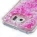 Urberry Galaxy S6 Case, Running Glitter Cover, Creative Design Flowing Liquid Floating Luxury Bling Glitter Sparkle Hard Case for Samsung Galaxy S6 with a Screen Protector (YB-Pink)