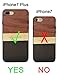 iPhone 8 Plus Case Wood, Unique Plain Color Case Shockproof Hybrid Slim Thin Rubber & Wooden Grain Bumper Protective Cover Case for Apple iPhone 7 Plus / 8 Plus