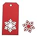 100 Pcs Kraft Paper Price Tags Labels Christmas Gift Tags Christmas Snowflake Hanging Tag with String Rectangle Craft Favor Gift Tags Red