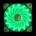 Apevia AF312L-SGN 120mm Green LED Ultra Silent Case Fan w/ 15 LEDs & Anti-Vibration Rubber Pads (3-pk)