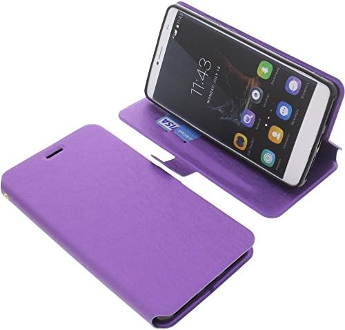 Cover for Bluboo Maya Max book-style purple case