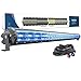 MICTUNING Magical M1s 52 Inch 312w Aerodynamic LED Light Bar (Upgraded) 21660lm with Iceblue Accent Light, Exclusive Curved Lens Wind Diffuser and Wiring Harness