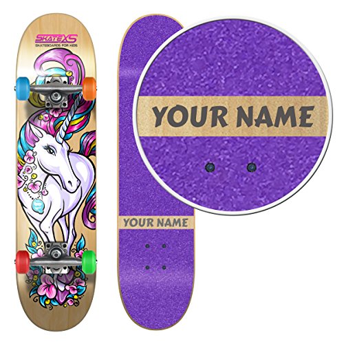 Personalized SkateXS Beginner Unicorn Girls Skateboard