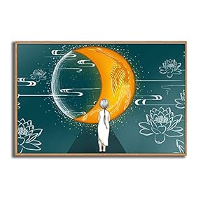 Framed Canvas Wall Art for Living Room, Bedroom Dreamland Theme Canvas Prints for Modern Home Decoration Ready to Hang - 16"x24" inches