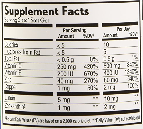 Preservision Areds 2 Vitamin & Mineral Supplement 120 Count Soft Gels (Pack of 2)