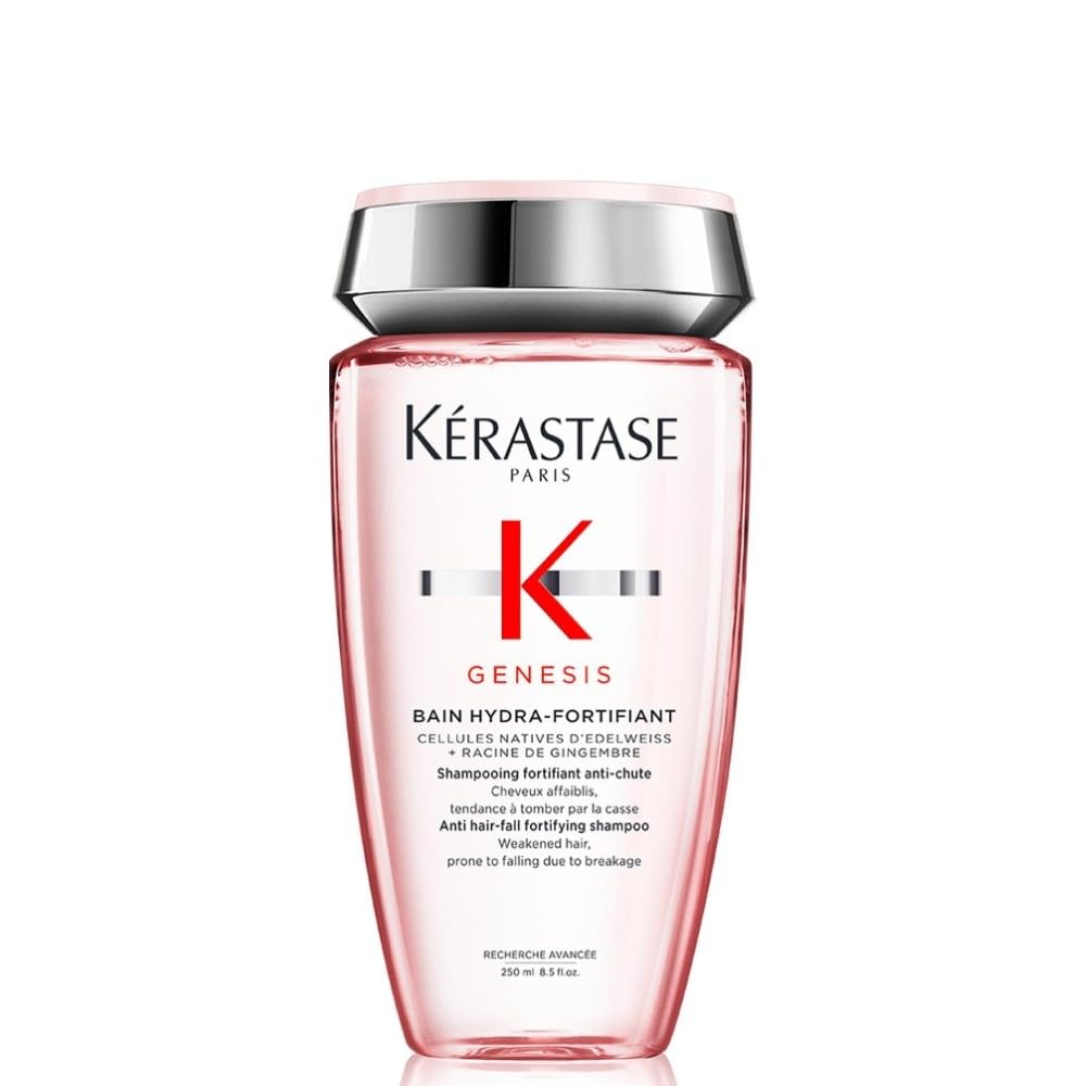 Kérastase Genesis, Nourishing & Fortifying Shampoo, For Weakened Hair and Hair Loss, With Ginger Root & Edelweiss Flower, Bain Hydra-Fortifiant, 250ml
