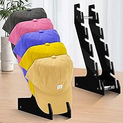 WIOR 2 Pack Hat Rack for Baseball Caps, Hold Up to