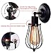 Wire Cage Wall Sconce, CMYK LED Dimmable Metal Industrial Wall Light Shade Vintage Style Edison Mini Antique Fixture for Headboard Bedroom Garage Porch Mirror