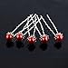 HuntGold 6X U-shaped Wedding Flower Synthetic Pearl Hair Clip Pin Hairpin Stick(red)