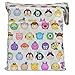 Wet Dry Bag Baby Cloth Diaper Nappy Bag Reusable with Two Zippered Pockets (Cartoon Head)