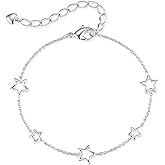 JSGEMSLEE Love Heart Star Butterfly Bracelet for Women Stackable Silver Chain Link Bracelets for Women Trendy Thanksgiving Christmas Gifts Jewelry