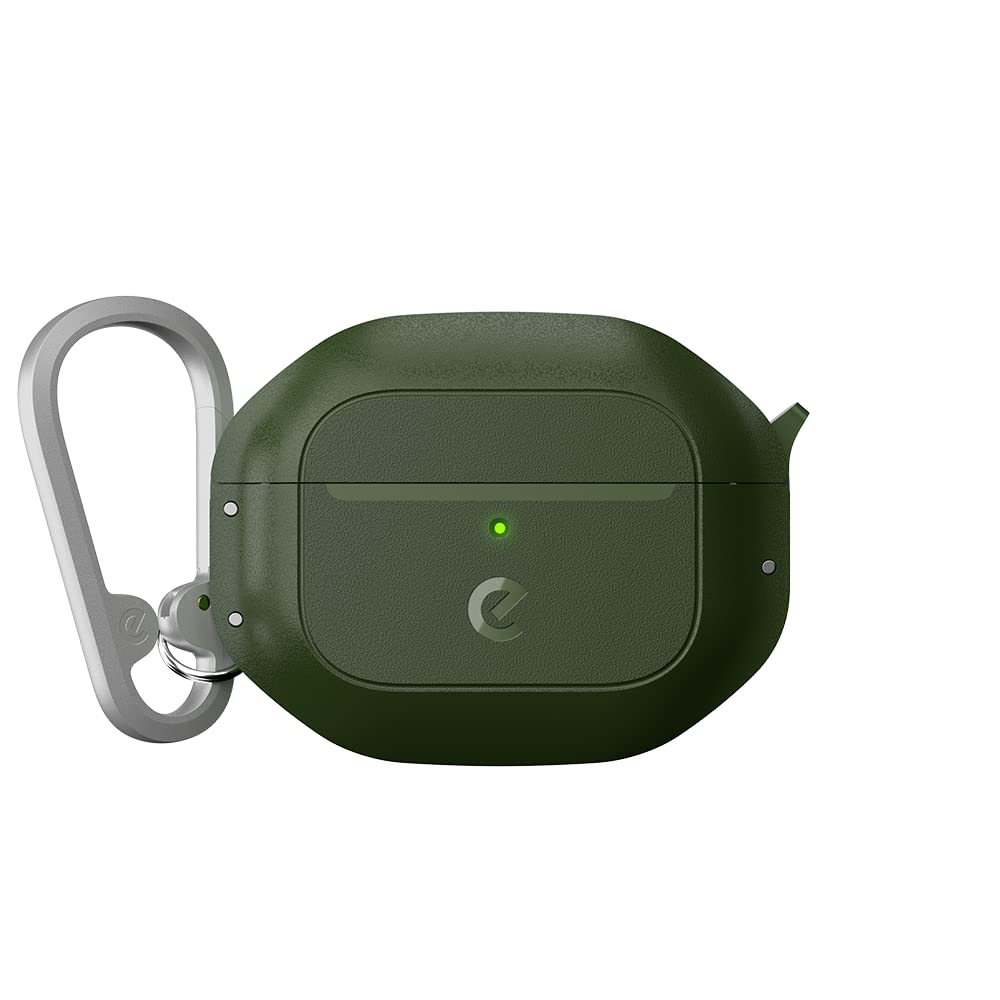 Keybudz ElementProof for AirPods 3 Case with Lock, Fully Waterproof AirPods 3rd Generation Case, Heavy Duty Protection, Hard Case, Carabiner for AirPods Gen 3 - Green Dark Green — image 1