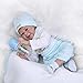 Dirance 22 Inches Lifelike Reborn Doll Sleeping Soft Silicone Full Body Realistic Look Real Boy Doll Vinyl Reallike Newborn Baby Doll Outfit, Kids Gift for Ages 3+,Under 100 Dollars (Multicolor)