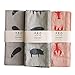 Kitchen Dish Towel by F.E.D, Extra Large Tea Towel in 3 Colours, 100% Professional Cotton, Machine Washable Fabric (Set/Pack of 3) (Navy Pig)