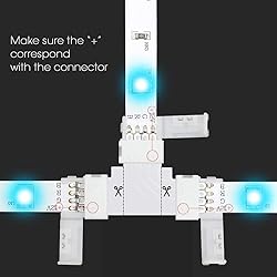 LightingWill 24Pack 4-Pin RGB LED Light Strip