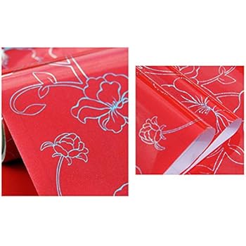 Tapeten Zubehor Tapeten Self Adhesive Bohemian Red Contact Paper