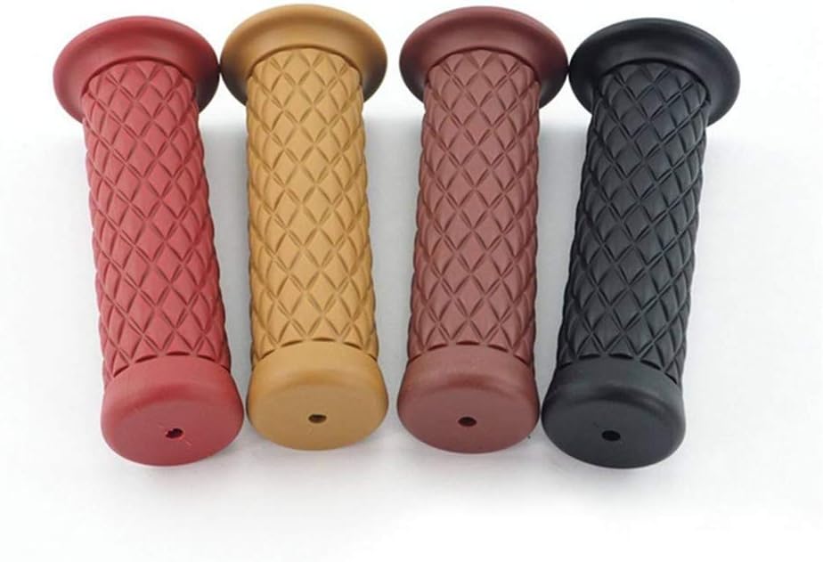 Motorcycle Retro Comfortable Hand Handlebar 7/8" 22mm 1"24mm Non Slip Rubber Handle Grips For Kawasaki Honda Yamaha: Automotive
