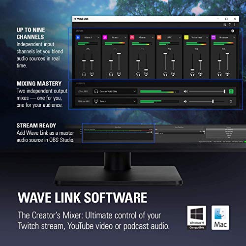 Elgato-Wave1-Premium-USB-Condenser-Microphone-and-Digital-Mixing-Solution-Anti-Clipping-Technology-TactileMute-Streaming-and-Podcasting