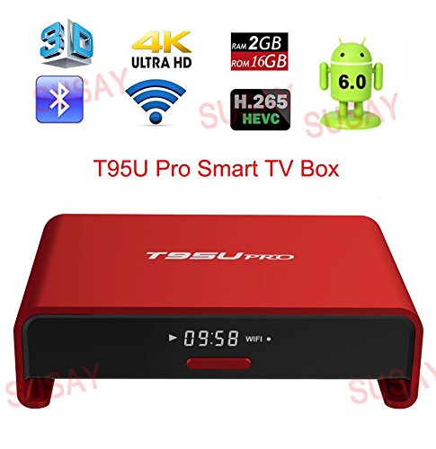 SUSAY T95U Pro Smart Android 7.1 TV BOX Amlogic S912 Octa Core CPU 2G RAM 16G ROM 4K 1080P Wifi 2.4G 5G Bluetooth Mini PC