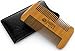 Beard and Mustache Comb for Men - Facial Hair Grooming Tool - Made With Fine Tooth Sandalwood for Easy Styling & Maintenance - Dual Action Design + Pocket & Wallet Size for Travel - Smooth Viking