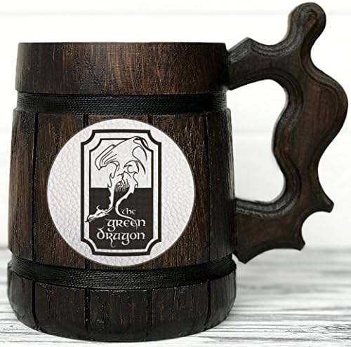 Green Dragon Mug. Lord Of The Rings Stein Gifts Mug. LOTR gift. LOTR Mug. The Green Dragon Pub Inspired Tankard. Hobbit Mug. Prancing Pony Pub Mug Tankard K80