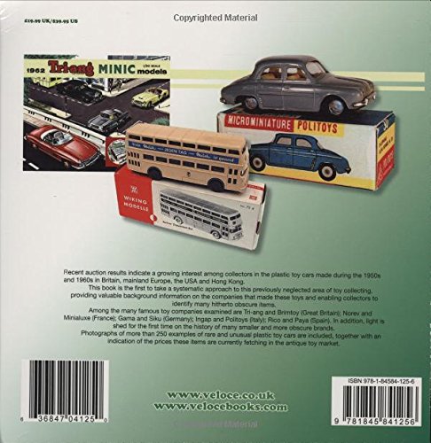 plastic toy cars 1950s 1960s