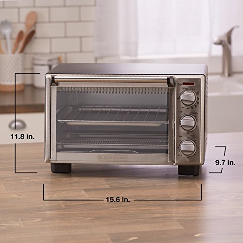 BLACK+DECKER 6Slice Convection Countertop Toaster Oven, Stainless Steel/Black, TO2055S Pricepulse