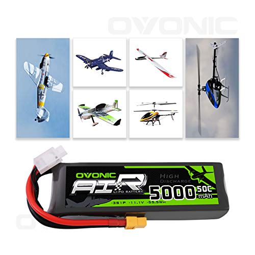 OVONIC 3S Lipo Akku 11.1V 50C 5000mAh mit XT60-Stecker für RC Auto Boat Truck Heli Flugzeug Quadcopter Hubschrauber… – Bild 3