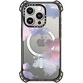 CASETiFY Bounce iPhone 15 Pro Case [6X Military Grade Drop Tested / 21.3ft Drop Protection/Compatible with Magsafe] - Clouds - Clear Black