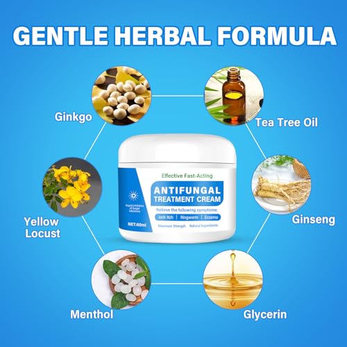 Skin Fungus Cream, Foot Fungus Relief Quick Intensive, Antibody Ringworm, Eczema, Sweat Bubbles, Non-Irritating, Suitable for Face and Body Care, 60 g