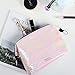 Frebeauty Holographic makeup bag Cosmetic Shiny Rainbow pouch Portable Handle bag Colorful Laser Iridescent pouch Waterproof Cosmetic large Makeup Case Toiletry Beach Wash Bag (holographic milk-pink)