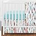 Sweet Jojo Designs 11-Piece Feather Baby Girls Crib Bedding Set without Bumper