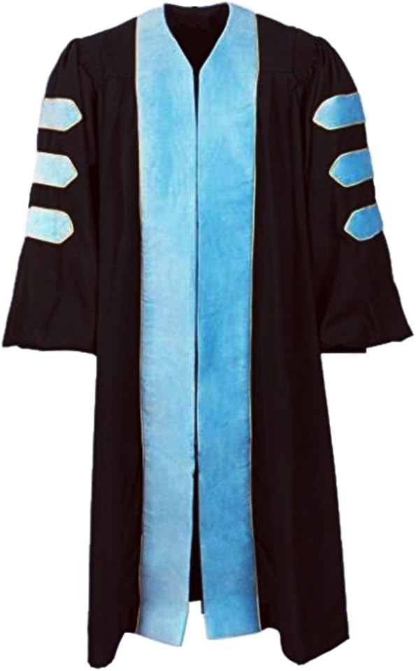 Doctoral Graduation Gown - Sky Blue Velvet