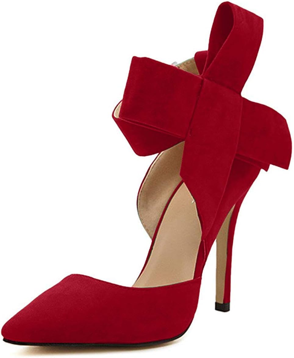 red strappy heels amazon