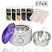 Bluezoo Waxing Kit Electric Wax Warmer with Hard Wax Beans ( 5 Pack, 5 Flavor ) and 10 Wax Applicator Sticks