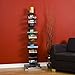 SEI Furniture 11- shelf Metal Spine Book Tower, Silver