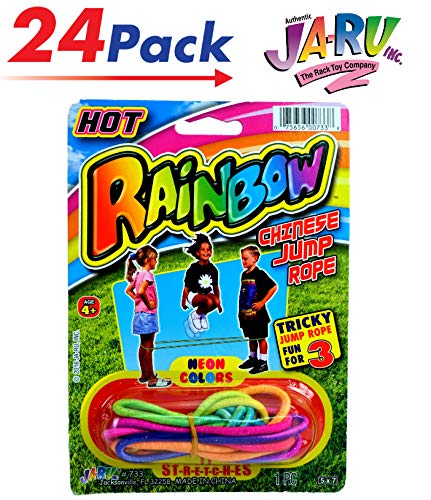 2CHILL Chinese Jump Rope by (Pack of 2) Colorful Stretch Rope | Item #733-2SL