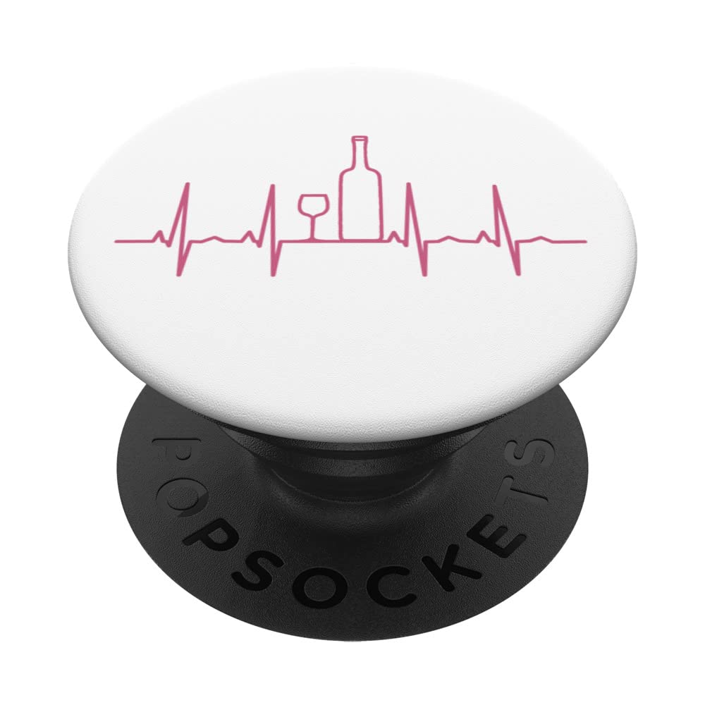 Wine Heartbeat - Wine Colored PopSockets Swappable PopGrip